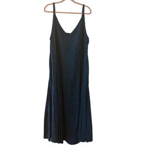 NWT Torrid 4X Blue Floral Tea-Length Trapeze Dress